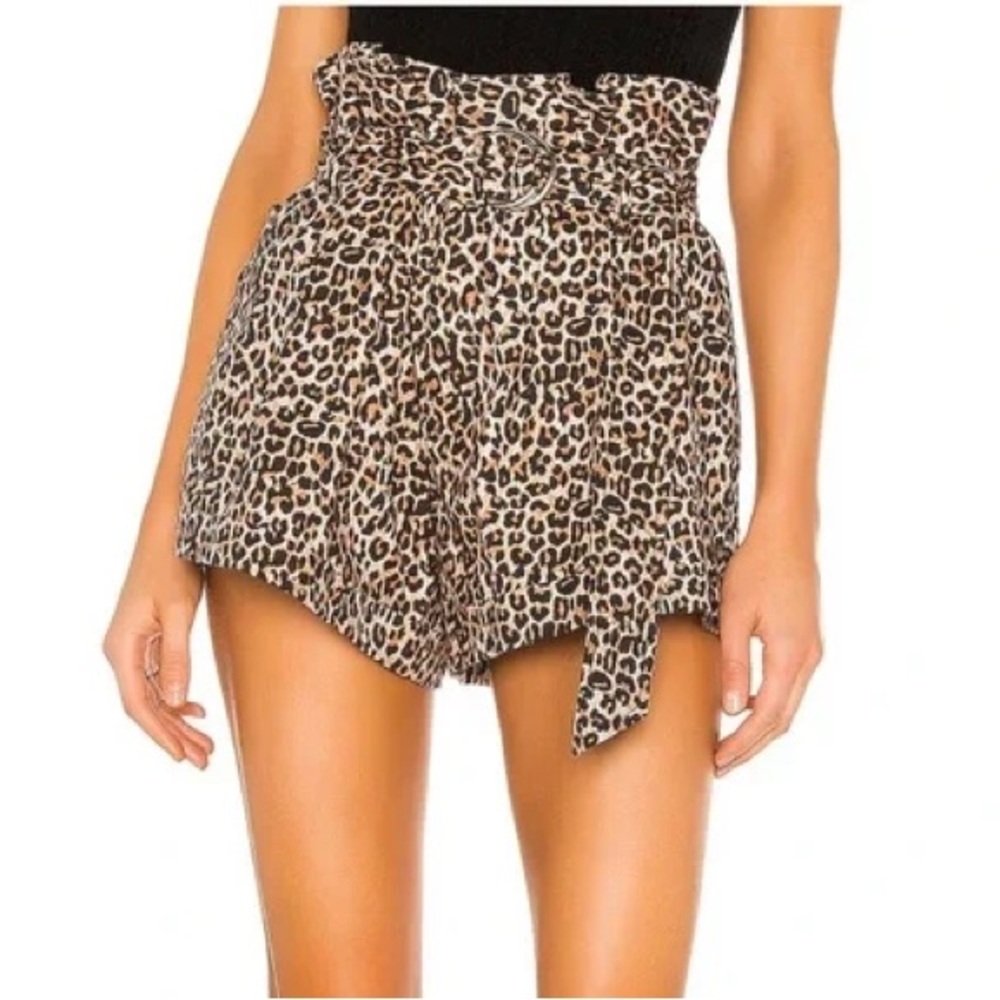 Marissa Webb Dixon Leopard Paper Bag Shorts 6